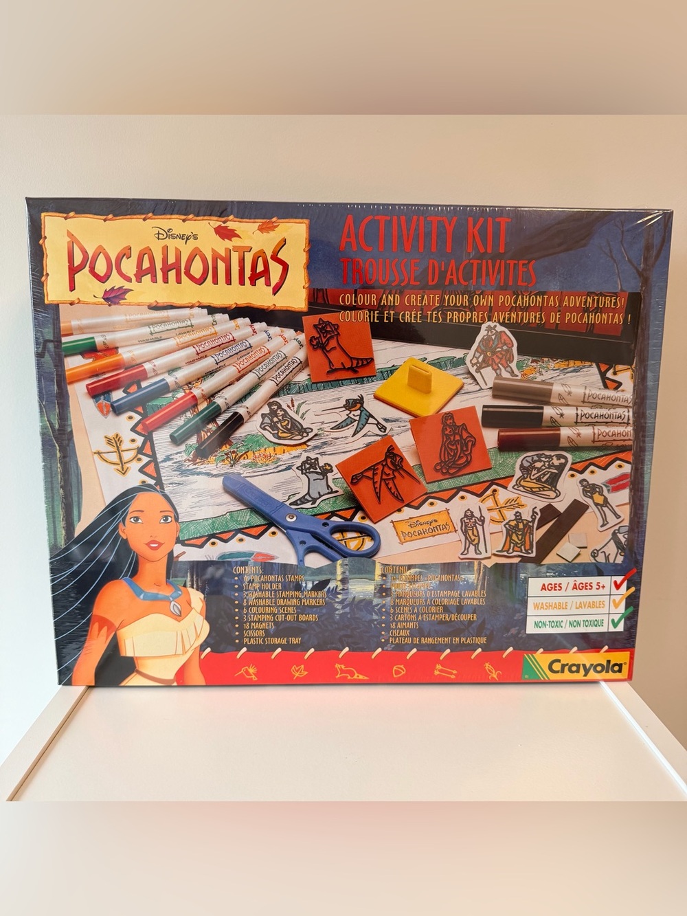 Vintage RARE 1995 Crayola Disney Pocahontas Activity Kit Sealed